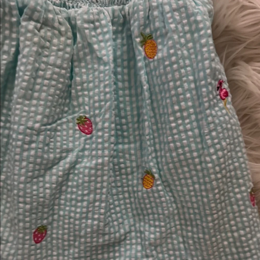 Charming Blue Dress with Pink Accents